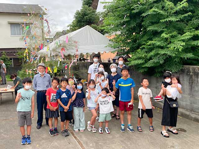 七夕祭りの記念撮影